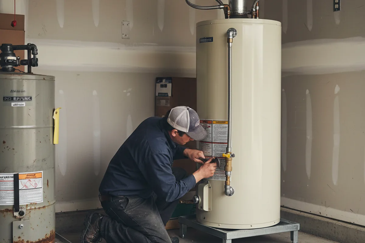 Water heater and shutoff valve replacement in Truro